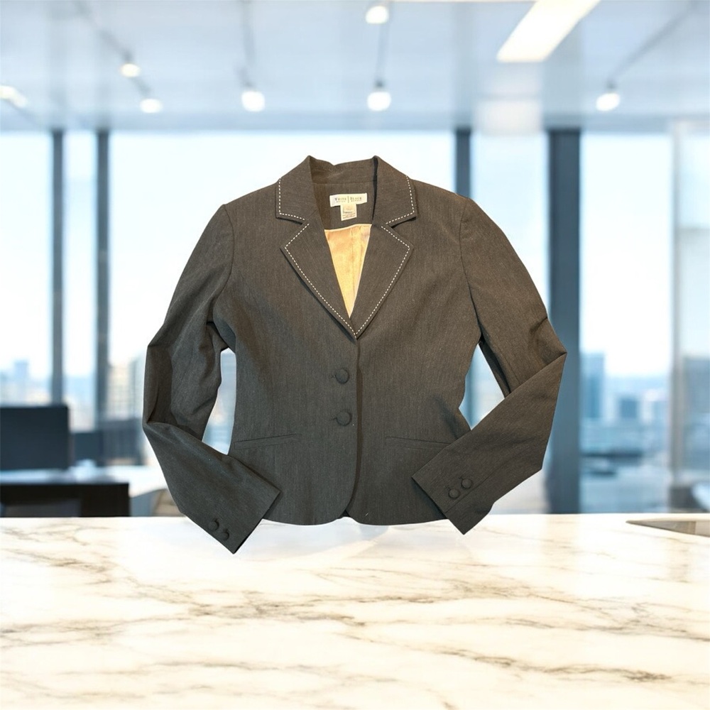White House Black Market Women's Gray Blazer, size 2